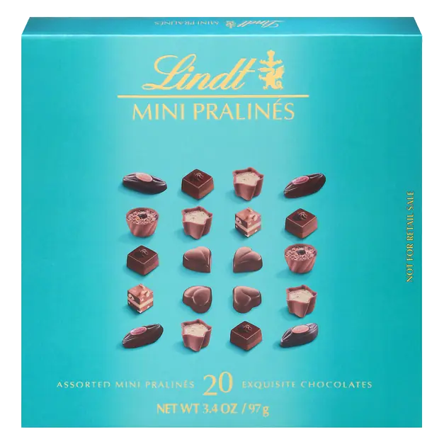 Mini Pralines Assorted Exquisite Chocolates Candy Gift Box - 20 ct