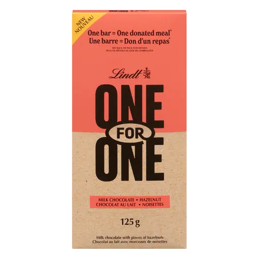One For One Milk Chocolate Bar Hazelnut 125 g