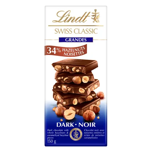 Swiss Classic 34% Hazelnut Bar Dark Chocolate 150 g