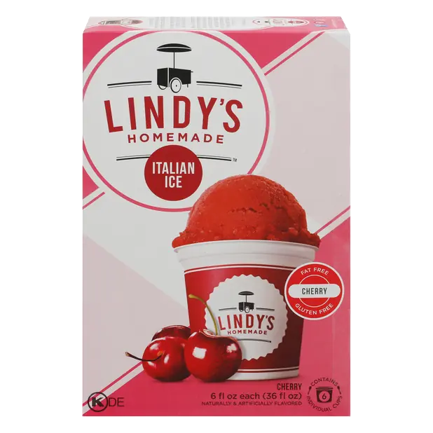 Homemade Fat Free Cherry Italian Ice - 6 ct