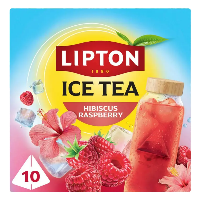 10 x 3.5g Hibiscus Raspberry Pyramid Ice Tea Bags