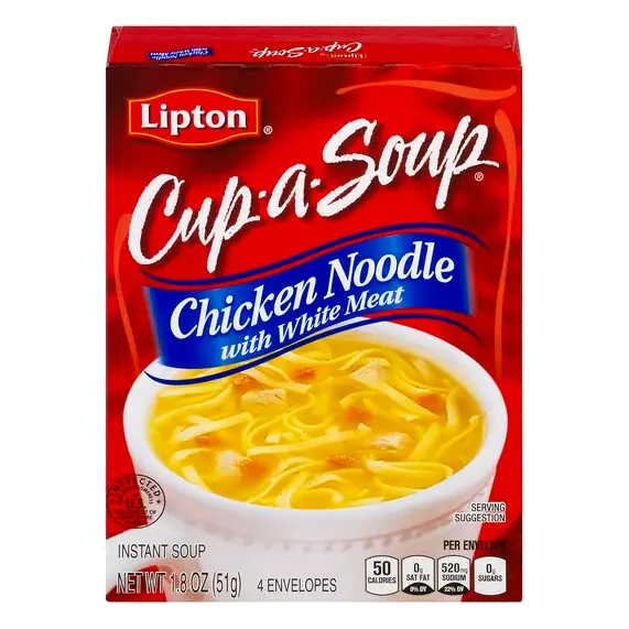 Lipton Chicken Noodle Instant Cup-A-Soup Mix - 4 ct