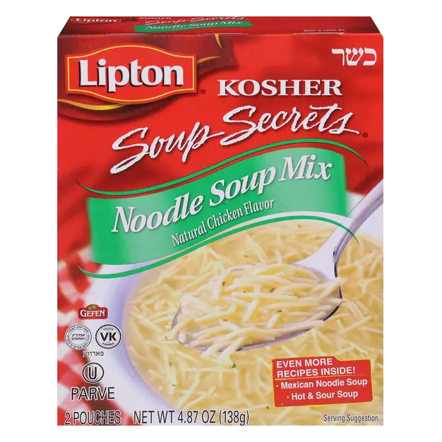 Lipton Kosher Noodle Soup Mix Chicken Flavor - 2 ct