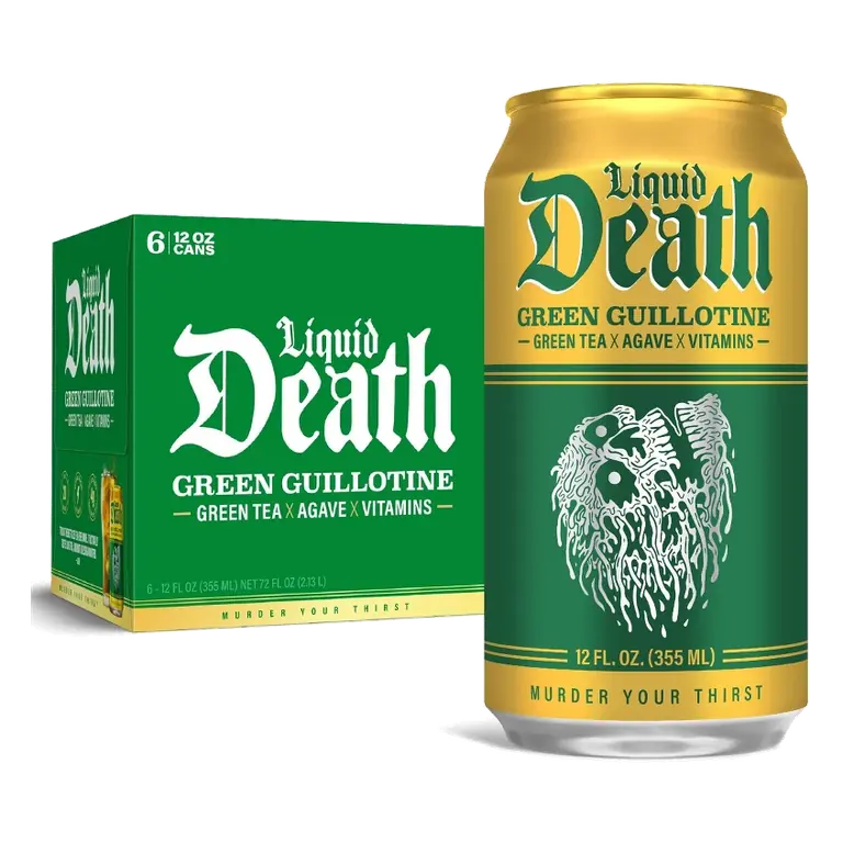 Death Green Guillotine Tea, 6pk/12 fl oz Cans: Caffeinated