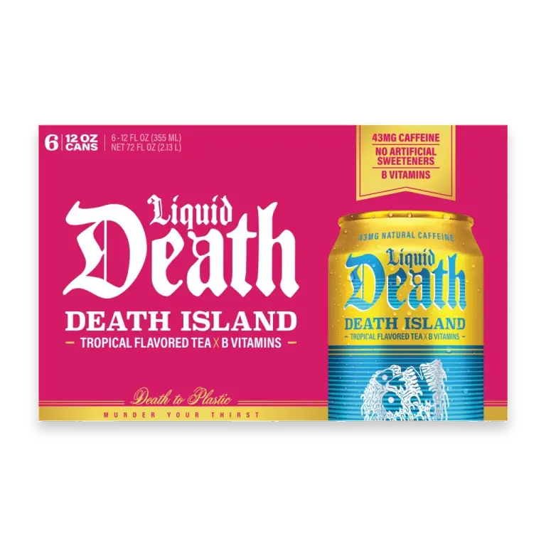 Death Island Tropical Flavored Black Tea Cans 6 pk