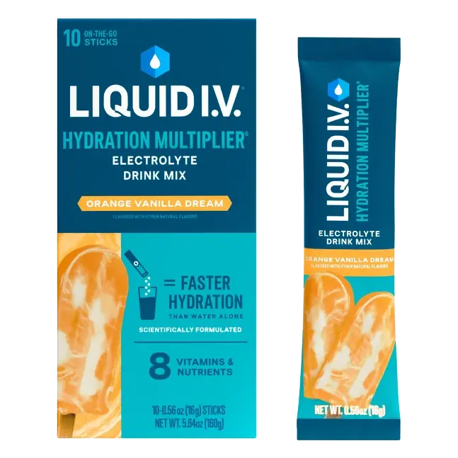 Liquid I.V. Hydration Multiplier Electrolyte Drink Mix Powder - Orange Vanilla Dream - 5.64oz/10ct