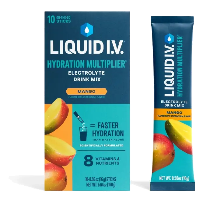 Liquid I.V. Hydration Multiplier Electrolyte Drink Mix Powder - Mango - 5.6oz/10ct