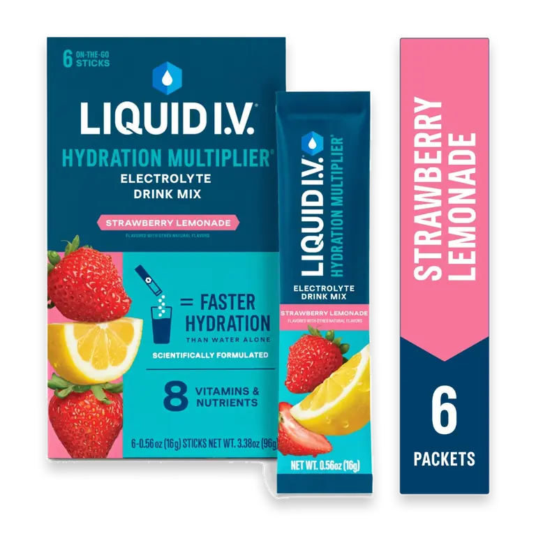 Hydration Multiplier Electrolytes Strawberry Lemonade Drink Mix Packets