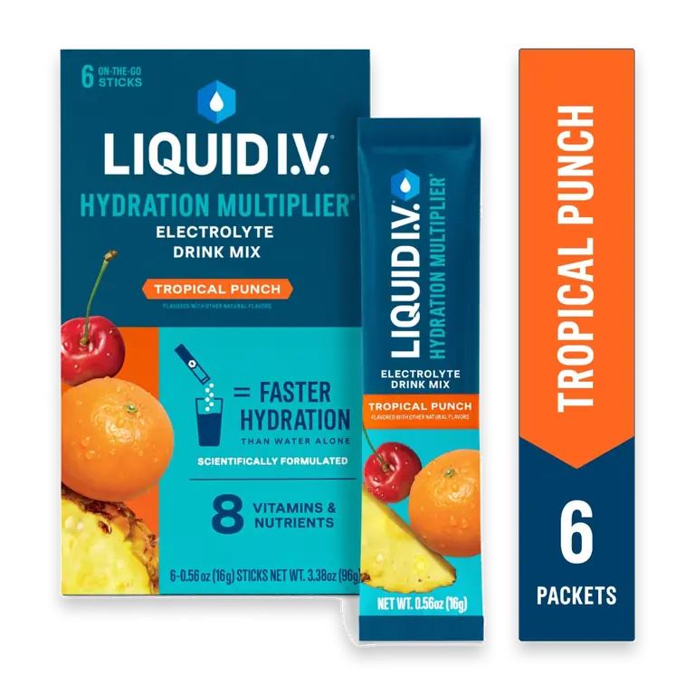 Hydration Multiplier Electrolytes Tropical Punch Drink Mix Packets