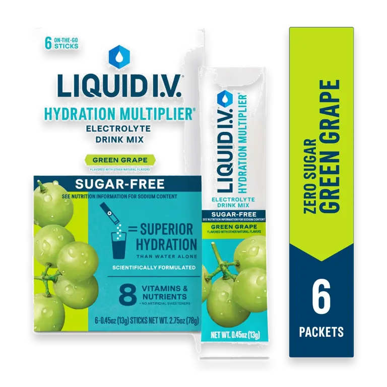 Hydration Multiplier Zero Sugar Electrolytes Green Grape Drink Mix Packets