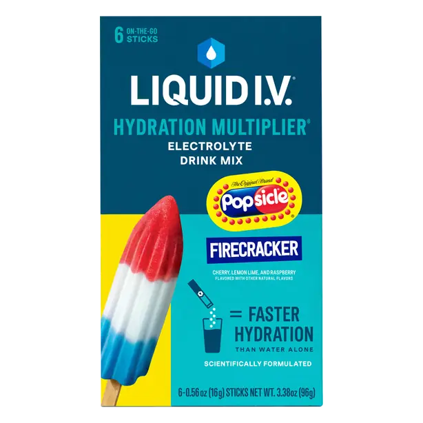Popsicle Firecracker Electrolyte Drink Mix Sticks - 6 ct