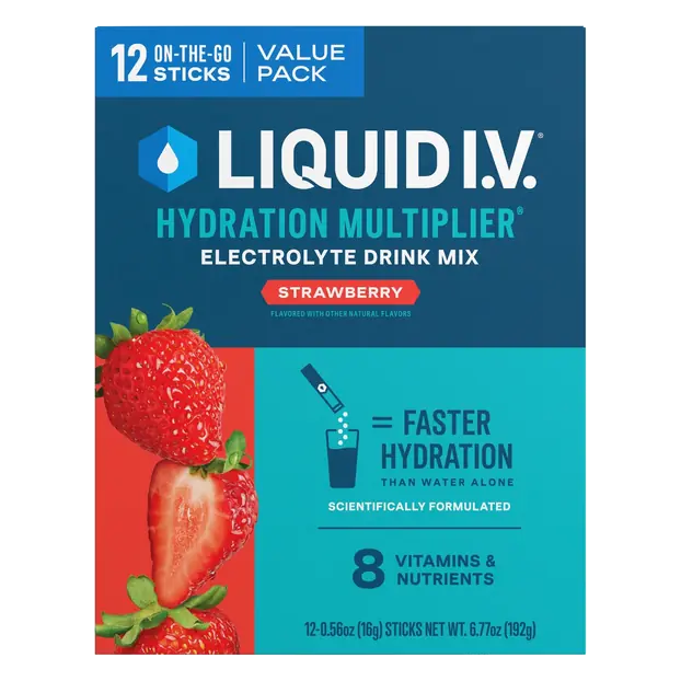 Strawberry Flavored Electrolyte Drink Mix - 12 ct