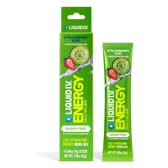 Liquid I.V. Sugar Free Energy Multiplier - Strawberry Kiwi - 3ct