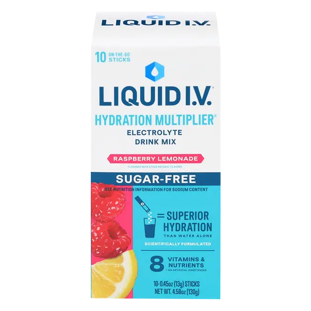 Sugar Free Raspberry Lemonade Electrolyte Drink Mix - 10 ct