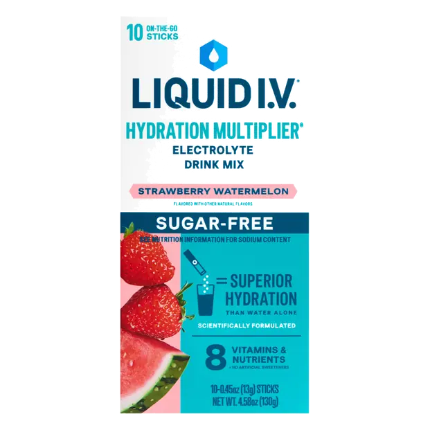 Sugar Free Strawberry Watermelon Electrolyte Drink Mix - 10 ct