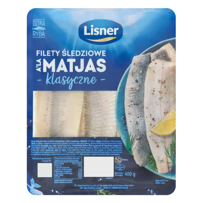 Salted Herring Skinless Fillets in Rapeseed Oil 400g