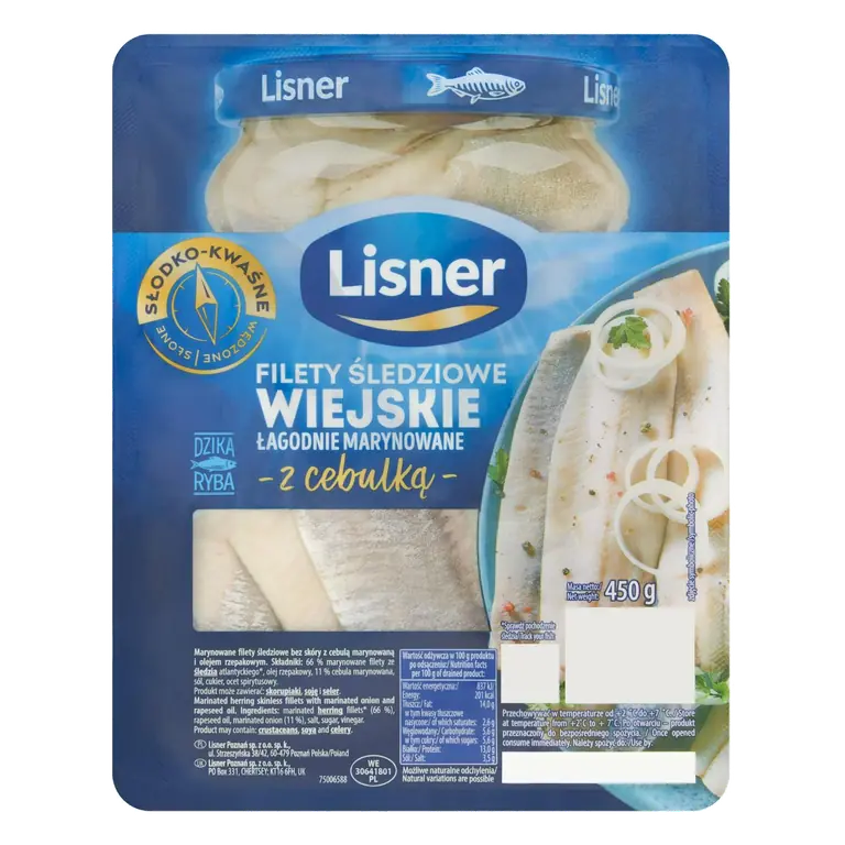 Wiejskie Herring Fillets with Onion 450g