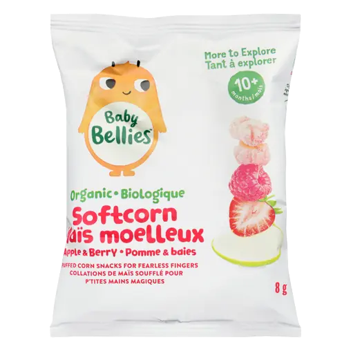 Baby Bellies Organic Soft Corn Chips Apple & Berry 8 g