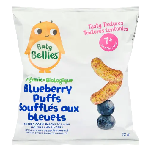 Organic Puffed Corn Snacks Blueberry 7+ Months 12 g