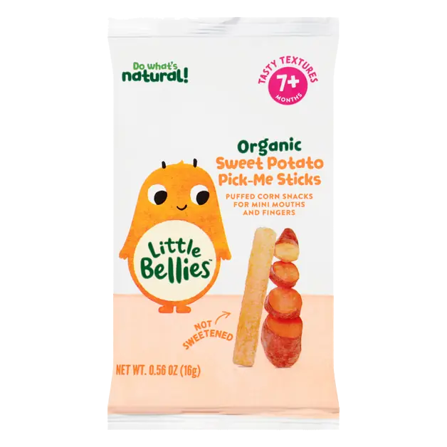 Organic Sweet Potato Pick-Me Sticks Puffed Snacks 7+ Months