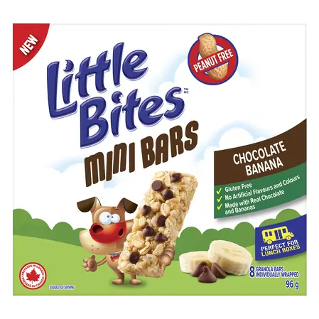 Peanut-Free Mini Granola Bars Chocolate Banana 96 g