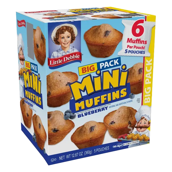 Little Debbie Big Pack BlueBerry Mini Muffins, 12.67oz/6ct