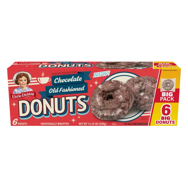 Chocolate Old Fashioned Donuts Big Pack- 6 ct