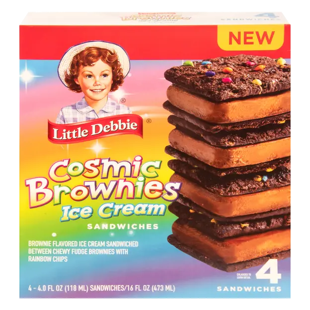 Cosmic Brownies Ice Cream Sandwiches - 4 ct