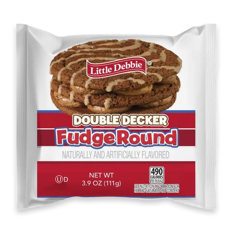 Double Decker Fudge Round Snack Cake