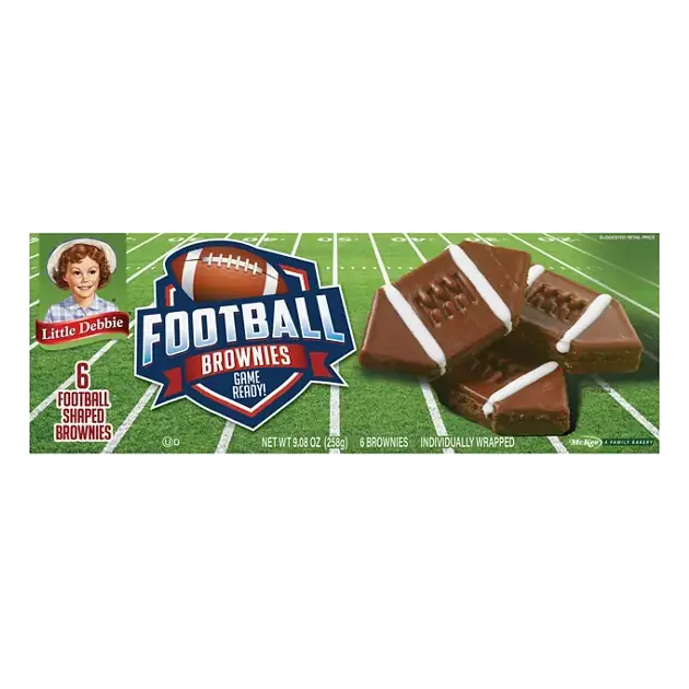 Football Shaped Brownies