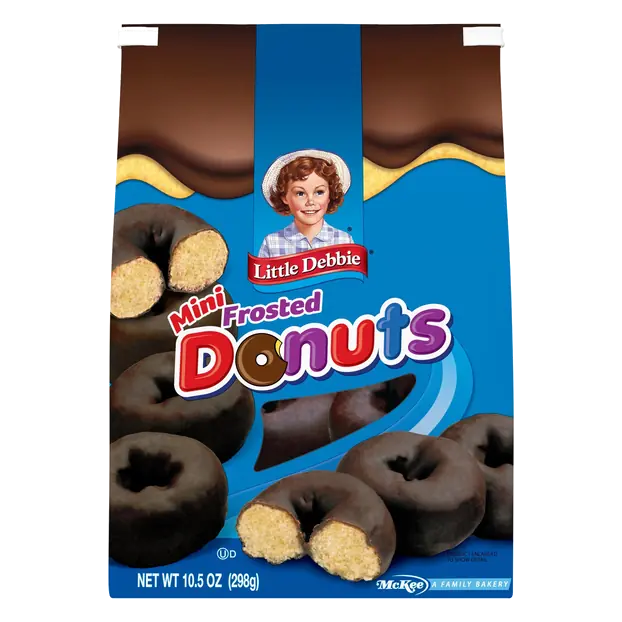 Mini Chocolate Frosted Donuts