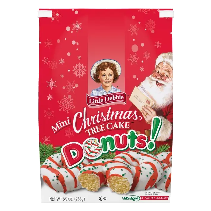 Little Debbie Mini Christmas Tree Cake Donuts, 8.9oz