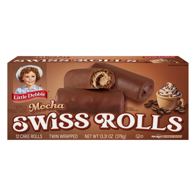 Mocha Swiss Rolls Snack Cakes - 12 ct