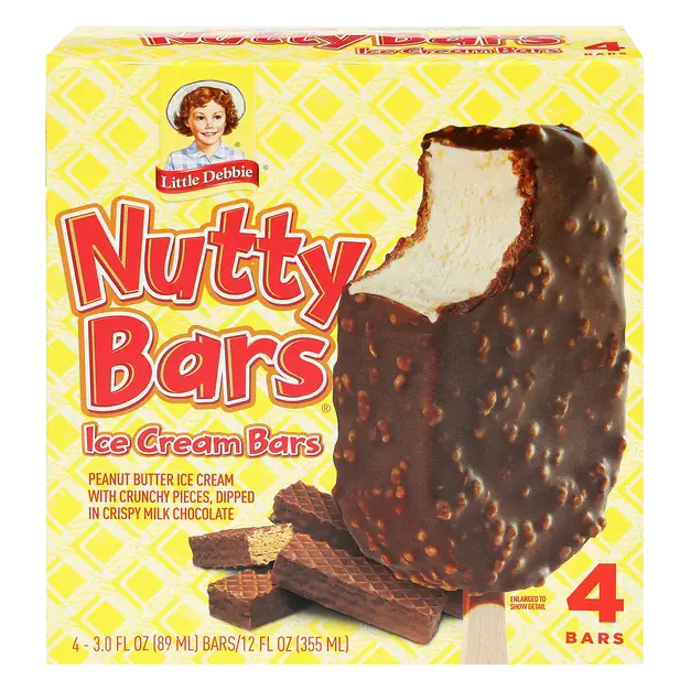 Nutty Bars Ice Cream - 4 ct