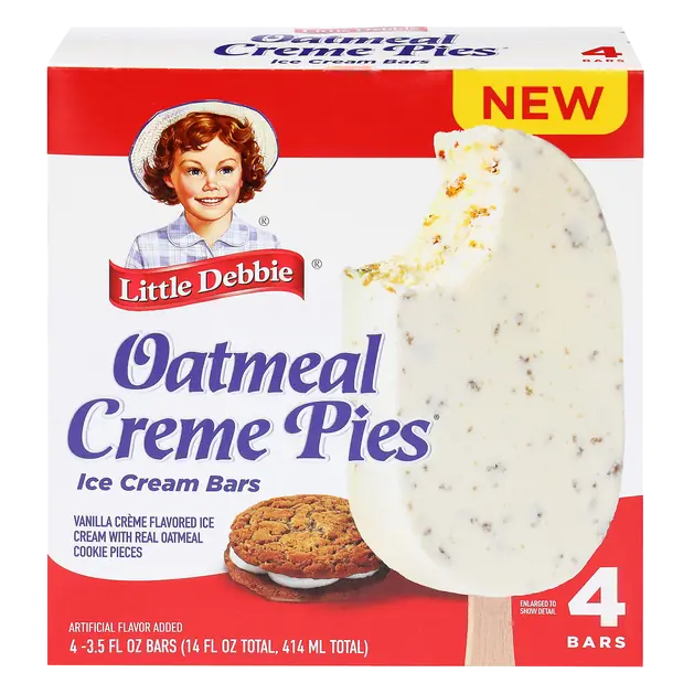 Oatmeal Creme Pies Ice Cream Bars - 4 ct Frozen