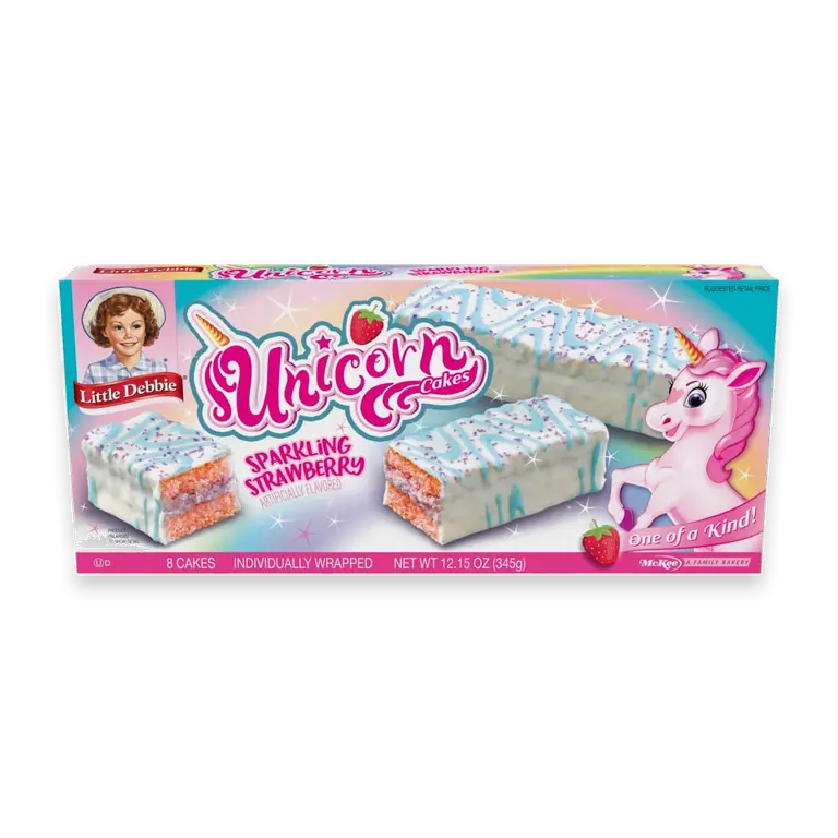 Sparkling Strawberry Unicorn Snack Cakes Multipack