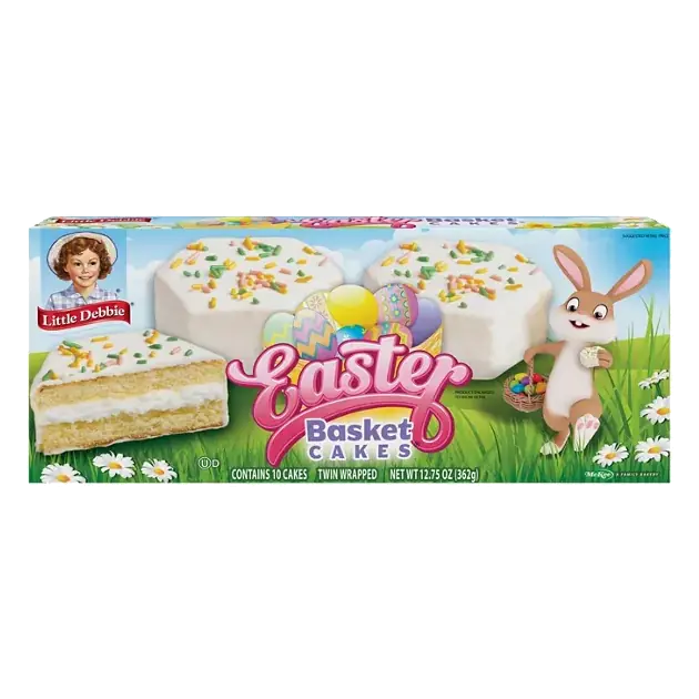 Twin-Wrapped Vanilla Easter Basket Cakes