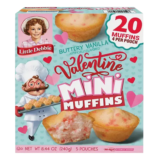 Valentine Buttery Vanilla Mini Muffins