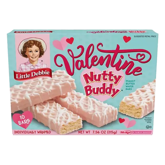 Valentine Nutty Buddy Peanut Butter Wafer Bars
