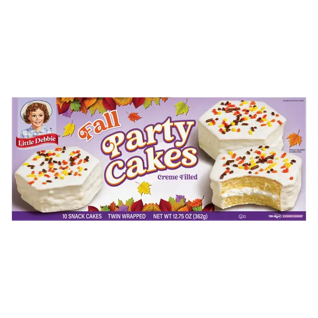 Vanilla Fall Party Snack Cakes - 10 ct