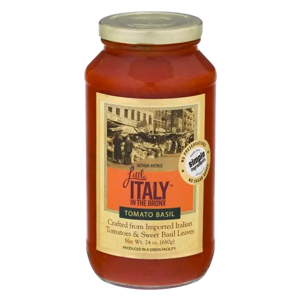 in the Bronx No Sugar Added Tomato Basil Pasta Sauce
