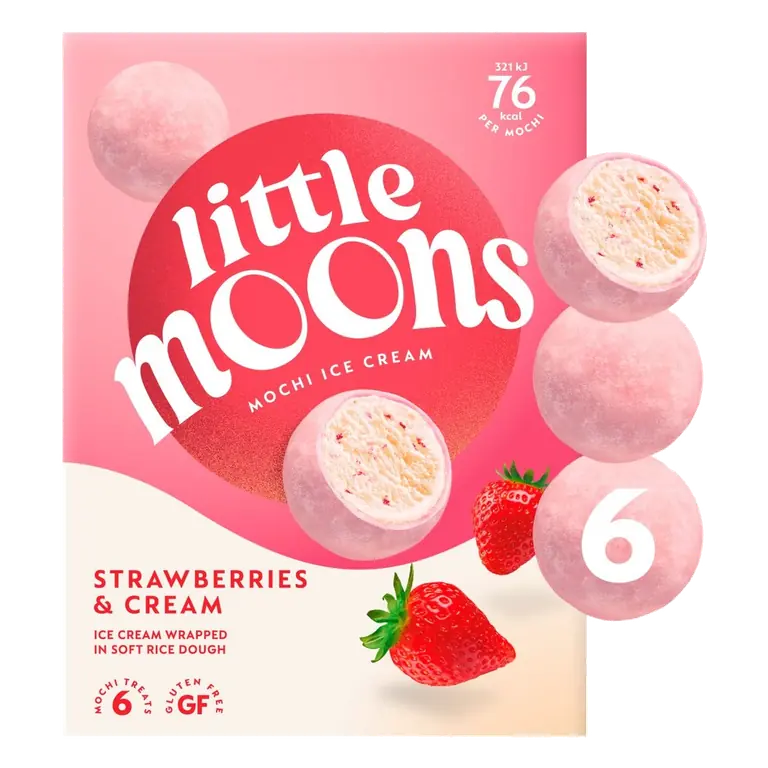 Strawberries & Cream Mochi Ice Cream