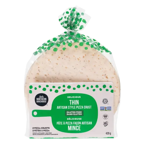 Vegan Gluten-Free Frozen Pizza Crust Thin Artisan Style 2 x 210 g