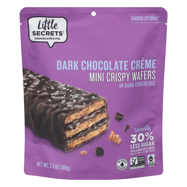 Mini Dark Chocolate Creme Crispy Wafer Cookies