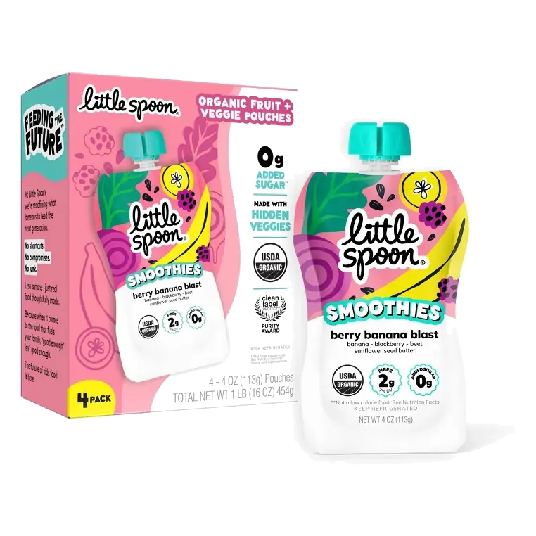 Little Spoon Berry Banana Blast Smoothie Pouches 16oz/4ct