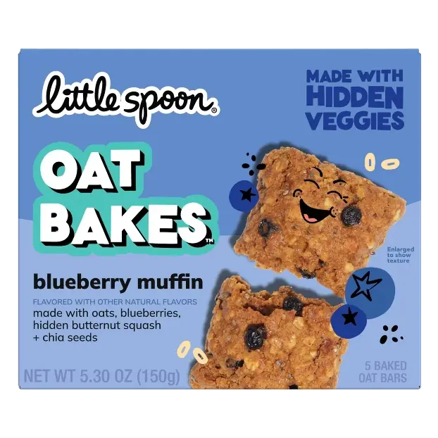 Little Spoon Blueberry Muffin Baked Oat Baked Bar Kids' Snacks, 5.3oz/5ct