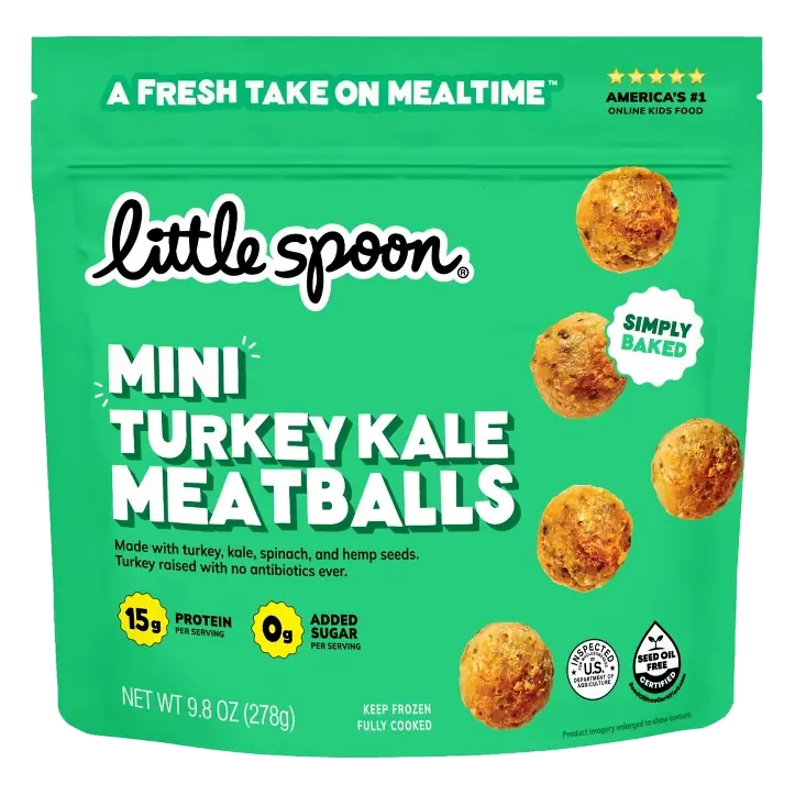 Little Spoon Mini Turkey Kale Meatballs Frozen Kids' Food, 9.8oz