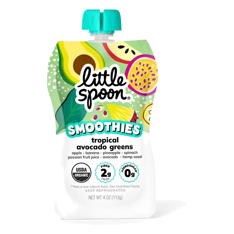 Little Spoon Tropical Avocado Greens Smoothie Pouch, 4oz