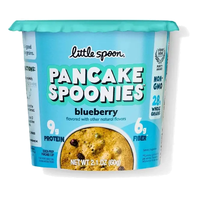 Little Spoon Spoonies Blueberry Kids Pancake Cup - Single Serve Microwave Breakfast - 2.1oz