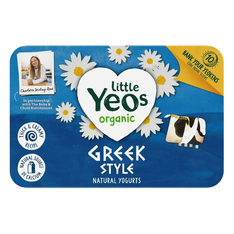Little Yeos 6 x 45g Greek Style Organic Natural Yogurts